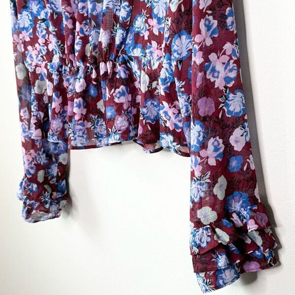 Free People Maybel Floral Blouse NWT - Women’s US L - Picture 8 of 12
